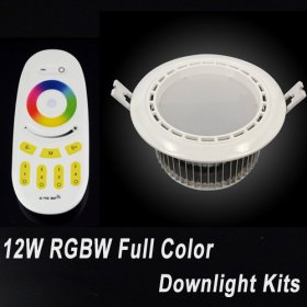 12W E27 RGBW Full Color LED Downlights Kits
