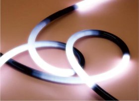 16.4FT(5Meters) Dia.22mm 360° Emitting IP67 Waterproof Flexible Full Black Silicon LED NEON Tube Housing Fit for 8mm Wide LED Strip Light