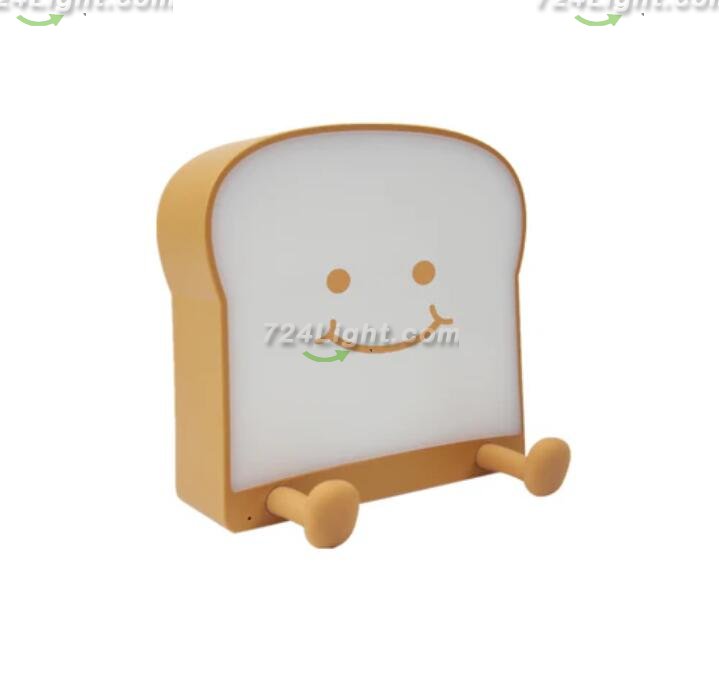 Meme Toast Bread LED Night Light Rechargeable Desk lamp with Timer for Baby Girls Boys