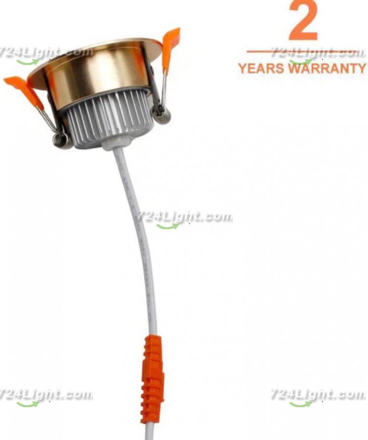 4 Pack 2 Inch LED Dimmable Downlight, 3W(35W Halogen Equivalent) Gold Trim LED Ceiling Light