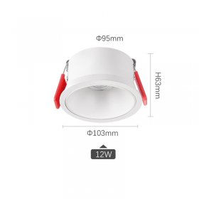 12W EMBEDDED ANTI-GLARE SPOTLIGHTLED CEILING LIGHT HOME LIVING ROOM WALL WASHER LIGHT COB NARROW EDGE DOWNLIGHT