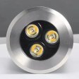 (image for) 10Pack RGBW IP68 Waterproof Outdoor LED Underground Light 3W 24V Deck light Buried Lamp Spotlight for Pathway Driveway Garden Recessed Landscape with Stainless Steel Body PC Cover Tempering Glass Len