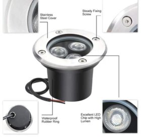 4 Pack 3W Outdoor Landscape Lights 12V Warm White 300 Lumens Waterproof IP67 Garden Lights