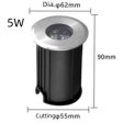 (image for) 10Pack RGBW IP68 Waterproof Outdoor LED Underground Light 5W 24V Deck light Buried Lamp Spotlight for Pathway Driveway Garden Recessed Landscape with Stainless Steel Body PC Cover Tempering Glass Len