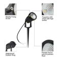 (image for) 8 Pack 3W LED Landscape Lights Warm White 12V Waterproof Garden Pathway Lights Outdoor Spotlights