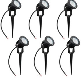8W Warm White LED Landscape Lights 12V Waterproof Garden Pathway Lights Outdoor Spotlights