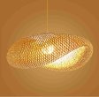 (image for) Bamboo Woven Pendant Light Fixture, 16 Inch Retro Art Shade Ceiling Light