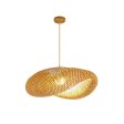 (image for) Bamboo Woven Pendant Light Fixture, 16 Inch Retro Art Shade Ceiling Light