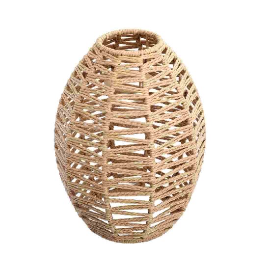 (image for) Braided Chandelier Hand-woven Rattan Chandelier Wicker Rattan Lampshade Lamp
