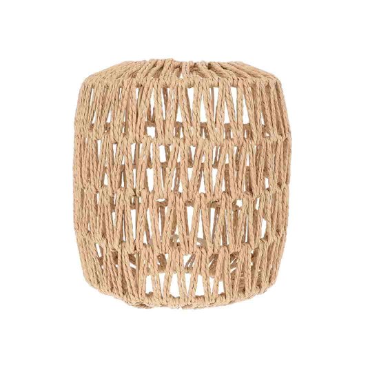 (image for) Hand-woven rattan chandelier Braided chandelier Wicker rattan shade Antique chandelier shade