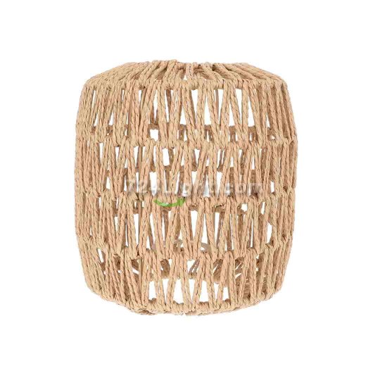 (image for) Hand-woven rattan chandelier Braided chandelier Wicker rattan shade Antique chandelier shade