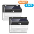 (image for) 2 Pack Solar Lights Outdoor 262 LEDs Wireless Waterproof Security Solar Motion Sensor Wall Lights