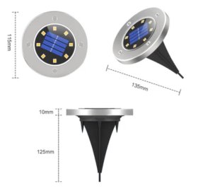8 pack Solar Garden Light Outdoor 8 LED Waterproof In-Ground Outdoor Landscape Lighting