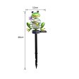 (image for) Solar Lights Outdoor Decoration, Frog Crack Glass Ball Metal Garden Lights