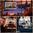 (image for) Open Signs for Business, COB Chip LED Neon Open Sign, 16"x 9" Bright Electric Light Up Open Signs with ON/OFF Switch adapter for Bars, Stores, Coffee Shop, Hotel, Window, Outdoor etc.