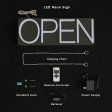 (image for) Rainbow Open Neon Sign 20inx7in LED Colorful Open Sign w/Remote Controller, Multicolor Light Sign for Business, w/Hanging Chain for Shop Windows, Direct Plug-In w/ 12V Adapter