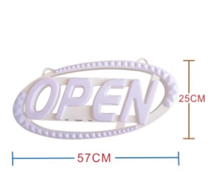 (image for) Open Electronic Light Sign RGB Full Color Color Changing Colorful Luminous Characters LED Signboard Business Sign Neon Light