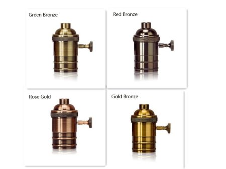 (image for) Pendant Lighting Sockets Retro Vintage Industrial Screw Light Socket Lamp Holder Hanging Lights.