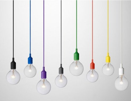 (image for) Silicone color hanging light exhibition hall cabinet decoration hanging line art small chandelier