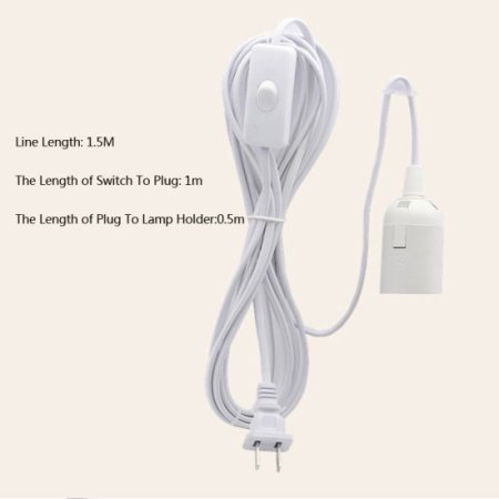 (image for) Extension Hanging Cord Cable 1.5m long E27 Socket Customizable length