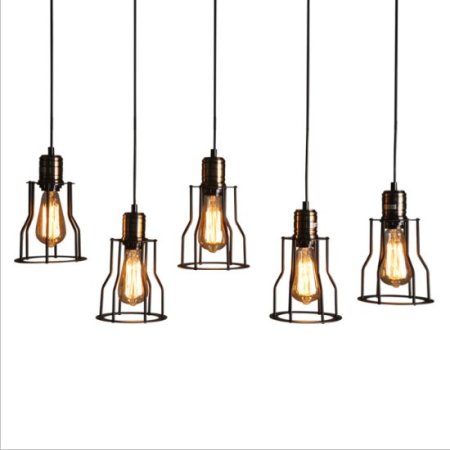(image for) Hanging Lamp Black Iron Chandelier E27 Lights Pendant Lights Customizable Chandelier Pendant Lighting