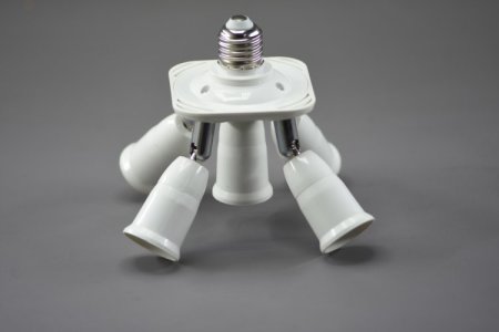 (image for) 5 Way Light Socket Splitter E27 5 in 1 Adapter Splitter