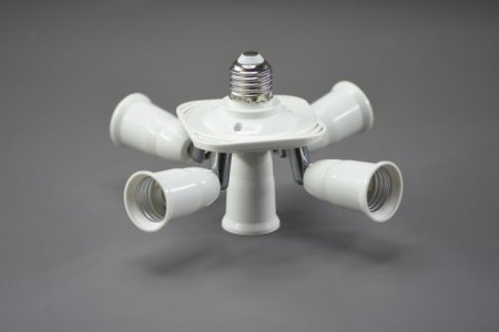(image for) 5 Way Light Socket Splitter E27 5 in 1 Adapter Splitter
