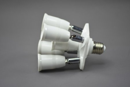 (image for) 5 Way Light Socket Splitter E27 5 in 1 Adapter Splitter