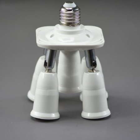 (image for) 5 Way Light Socket Splitter E27 5 in 1 Adapter Splitter