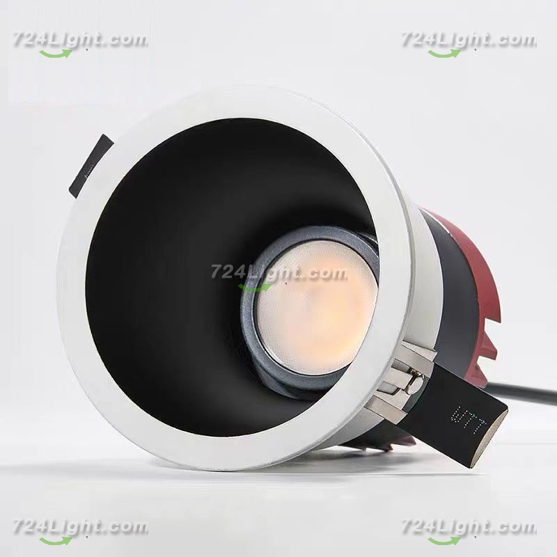 12W Narrow Edge Deep Anti-glare COB Spotlight Embedded LED Intelligent Dimming Color Ceiling Spotlight