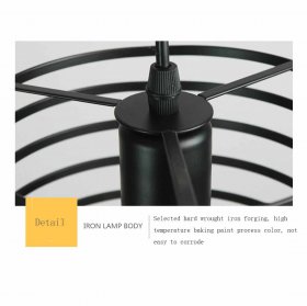 Industrial Pendant Light, retro black metal shade with adjustable for dining room, bedroom, kitchen, hallway