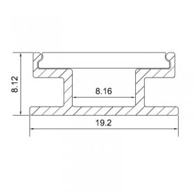 Floor LED Aluminium Recessed Channel 1 meter(39.4inch) LED Profile