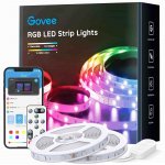 16.4ft Color Changing LED Strip Lights, Bluetooth LED Lights with App Control, Remote, Control Box, 64 Scenes and Music Sync Lights for Bedroom, Room, Kitchen, Party