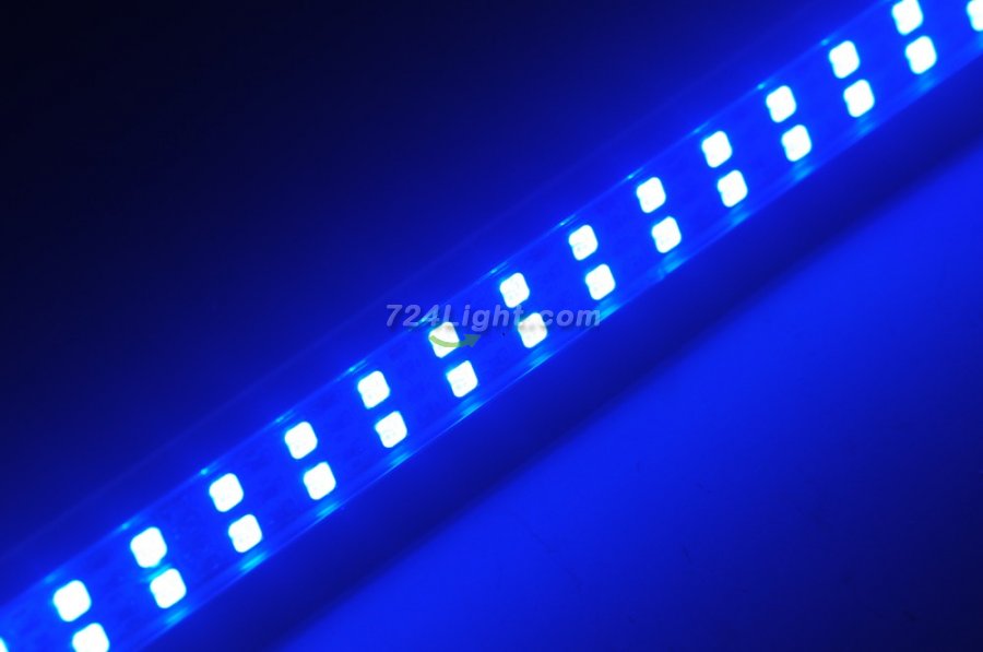 Double Row 0.5Meter 20inch 12V Superbright Waterproof 5050 RGB Color Changing LED Rigid Strip Bar 72LEDs