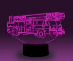 Transportation Images 3D Illusion LED Night Light w/ 16 Colors Remote Touch Switch Adjustable Brightness for Kids Bedroom Decoration