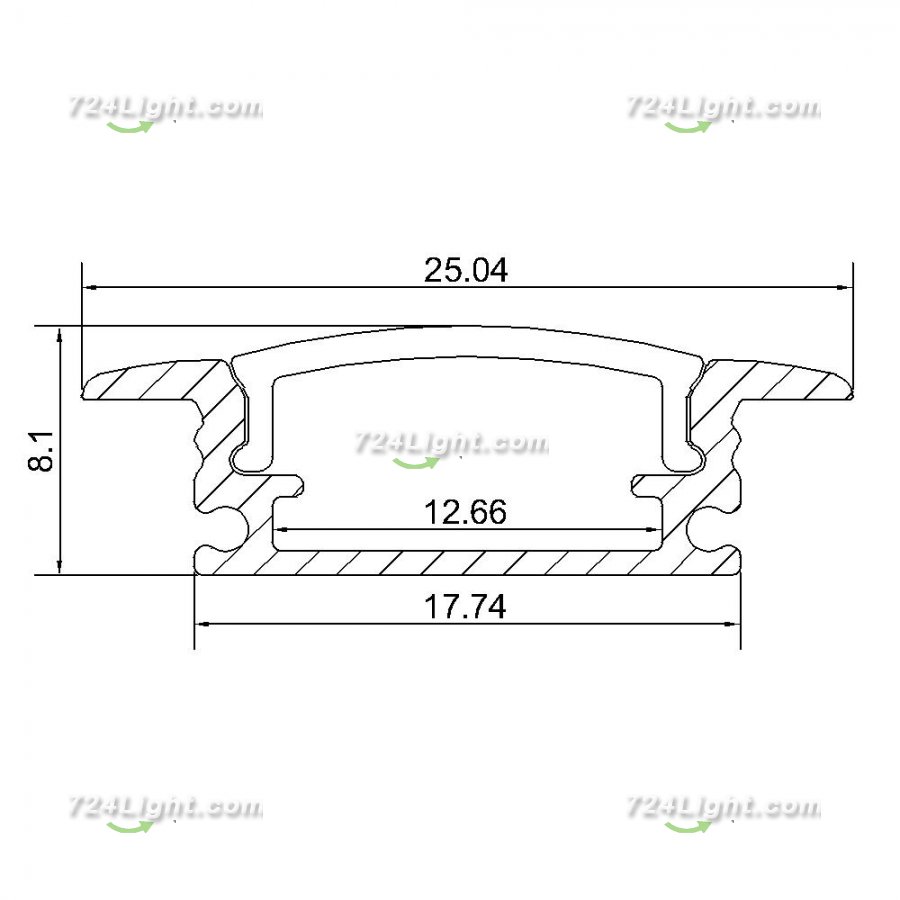 Recessed Slim 7mm LED Aluminium Channel 1 meter(39.4inch) LED Profile