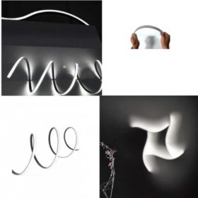 5Pack 1Meter (40'') Ultra-Thin Silver Bendable Aluminum Channel System for LED Strip Installations