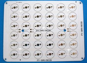 36W 215x165mm LED High Power Rectangular Aluminum Plate 18 Series Connections 2 Parallel connections For Floodlight