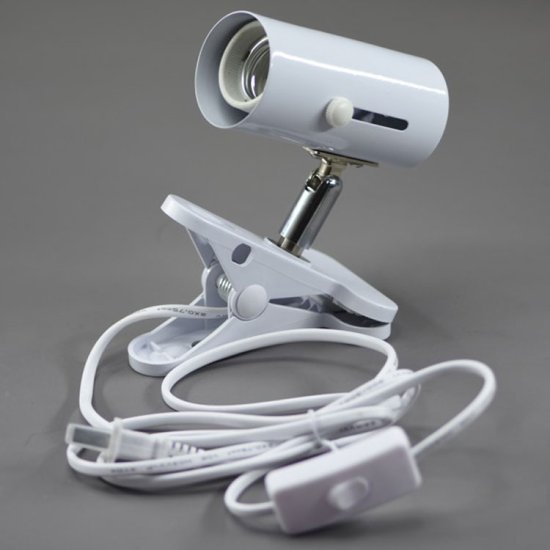 (image for) E27 screw with clip 360Â° rotary switch lamp holder White E27 Bulb Converter