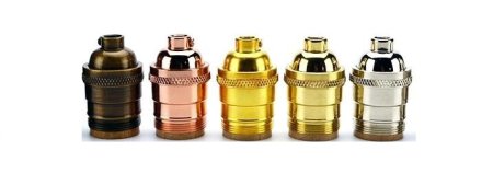 (image for) Edison Light Sockets Aluminium Retro Vintage Industrial Screw Light Socket Lamp Holder.