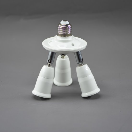 (image for) 3 Way Light Socket Splitter E27 3 in 1 Adapter Splitter