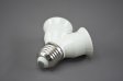 (image for) 2 Way Light Socket Splitter E27 2 in 1 Adapter Splitter