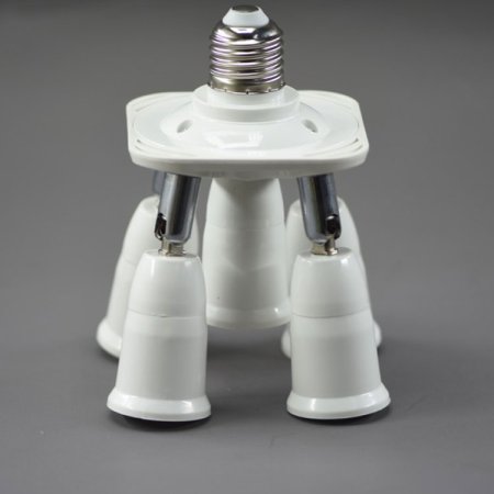 (image for) 5 Way Light Socket Splitter E27 5 in 1 Adapter Splitter