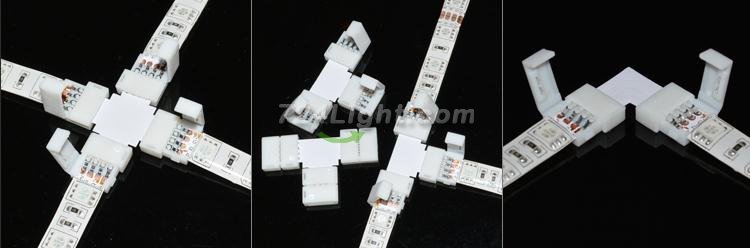 LED Strip 90 Degree Turn 10mm 8mm 2Pin "L" type Connecter for 3528 5050 Single Color Strip light Connect