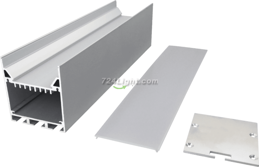 30 cm wide built-in power supply hoisting office commercial high-end linear light straight light aluminum groove shell kit