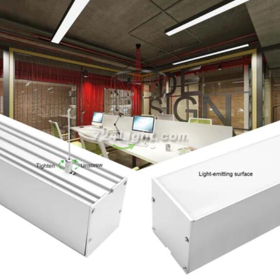 5 Pack H7075 Big Aluminum Extrusion Channel for Suspension Mounting Linear Office Lighting System