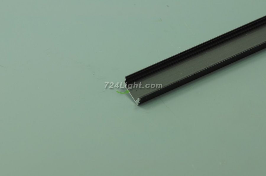 3 Meter 118.1â€ Black LED Aluminium Channel 8mm Recessed U Type LED Aluminum Channel LED Profile Inside Width 12.2mm