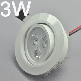 3W CL-HQ-02-3W LED Down Light Cut-out 68.5mm Diameter 3.3" White Recessed Dimmable/Non-Dimmable LED Down Light