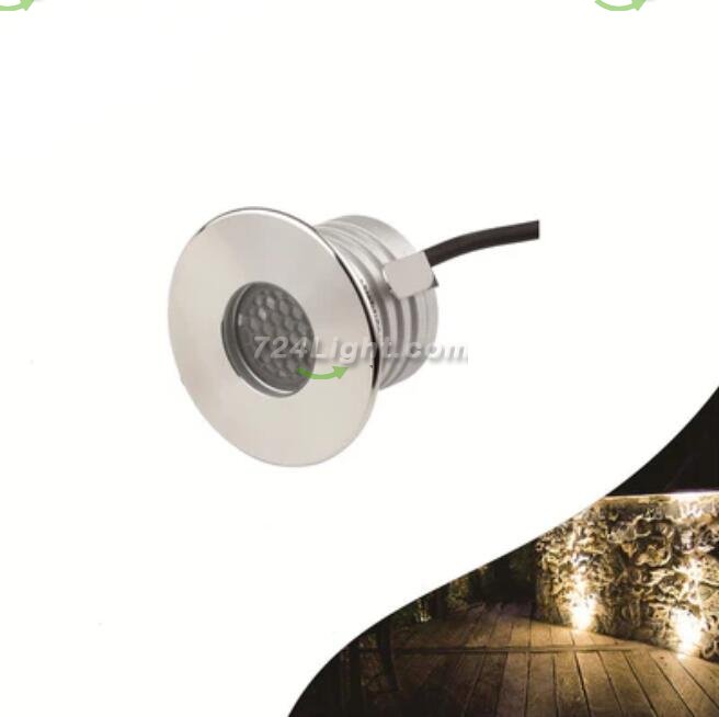 6PCS Pack 3W DC12V-24V IP67 Anti-Glare Mountable Outdoor Underground Light Stainless Steel Dimmable Honeycomb Step Light