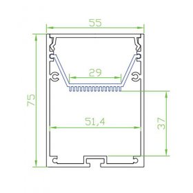 LED Aluminium Channel 1 Meter(39.4inch) Pendant Light LED Channel For 5050 5630 Multi Row LED Strip Lights